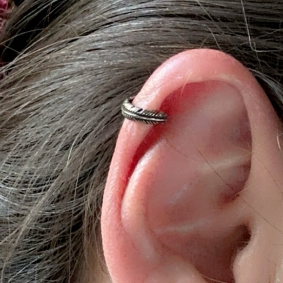 Sterling Silver Feather Ear Cuff - Picture 3 of 8